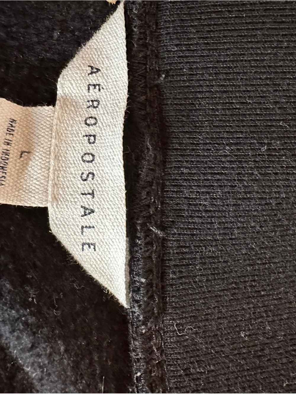 Aeropostale Black Jogger Pants‎ with White Logo